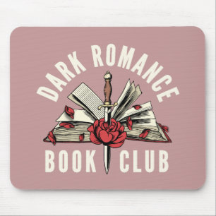 Donkere Romance Boek Club Rood Bloemig Roze Muismat
