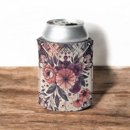 Donkere Romance Bourgogne Art Deco Bloemenzomer Blikjeskoeler