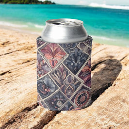 Donkere Romance Bourgogne Art Deco Bloemenzomer Blikjeskoeler