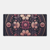 Donkere Romance Bourgogne Art Deco Bloemenzomer Bureaumat (Voorkant)