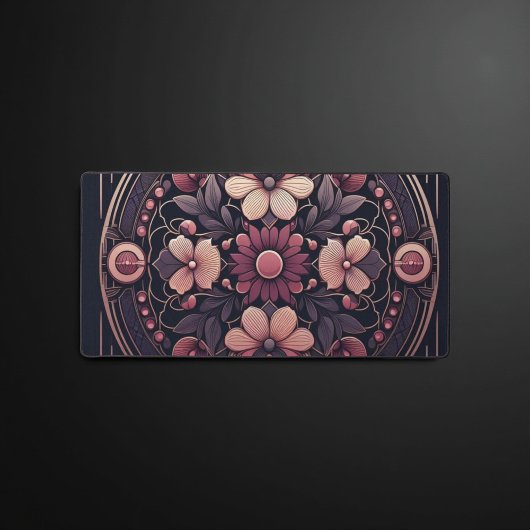 Donkere Romance Bourgogne Art Deco Bloemenzomer Bureaumat