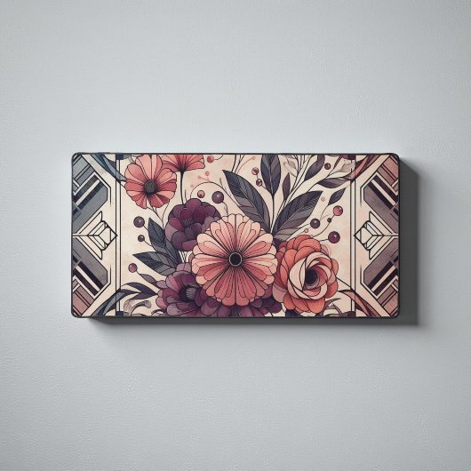 Donkere Romance Bourgogne Art Deco Bloemenzomer Bureaumat