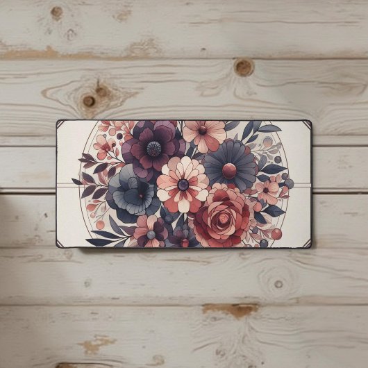 Donkere Romance Bourgogne Art Deco Bloemenzomer Bureaumat