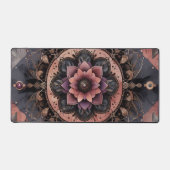 Donkere Romance Bourgogne Art Deco Bloemenzomer Bureaumat (Voorkant)