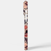 Donkere Romance Bourgogne Art Deco Bloemenzomer Case-Mate iPhone Case (Achterkant / Links)