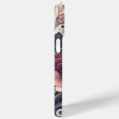 Donkere Romance Bourgogne Art Deco Bloemenzomer Case-Mate iPhone Case (Achterkant / Rechts)