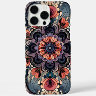 Donkere Romance Bourgogne Art Deco Bloemenzomer iPhone 16 Pro Max Hoesje