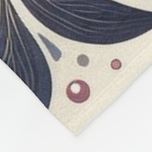 Donkere Romance Bourgogne Art Deco Bloemenzomer Fleece Deken (Hoek)