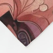 Donkere Romance Bourgogne Art Deco Bloemenzomer Fleece Deken (Hoek)