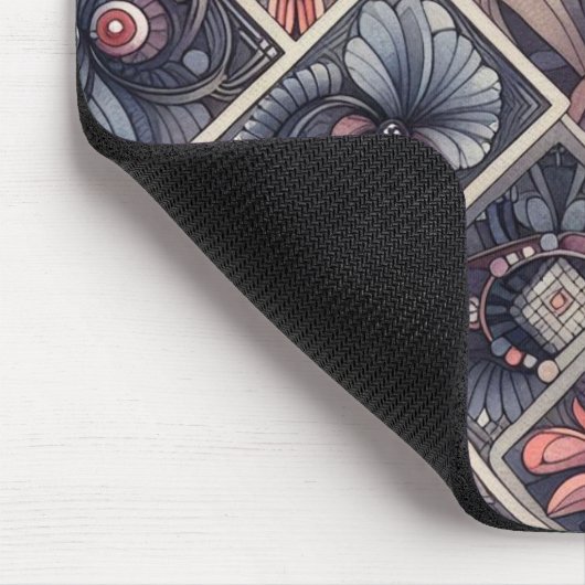 Donkere Romance Bourgogne Art Deco Bloemenzomer Muismat (Hoek)