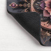 Donkere Romance Bourgogne Art Deco Bloemenzomer Muismat (Hoek)