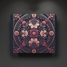 Donkere Romance Bourgogne Art Deco Bloemenzomer Muismat