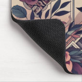 Donkere Romance Bourgogne Art Deco Bloemenzomer Muismat (Hoek)