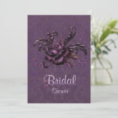 Donkere Romance bruidsdoucheuitnodiging Kaart (Staand voorkant)