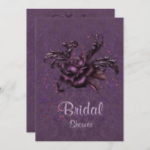 Donkere Romance bruidsdoucheuitnodiging Kaart (Voorkant / Achterkant)