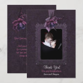 Donkere Romance bruiloft dank u Bedankkaart (Voorkant / Achterkant)