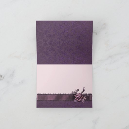 Donkere Romance bruiloft - Dank u Bedankkaart (Binnen)