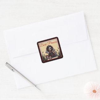 Donkere Romance_ Donkere Prinses Vierkante Sticker