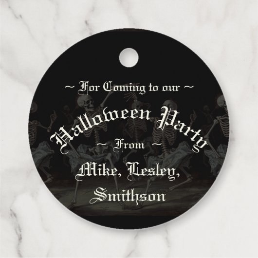 Donkere Romance en Macabre Gotische Halloween Part Bedankjes Labels (Achterkant)