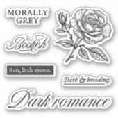 Donkere romance esthetisch sticker (Voorkant)