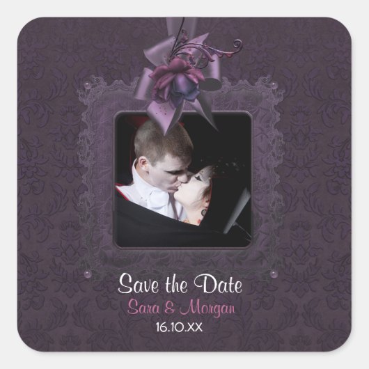 Donkere Romance fotoafdichting Vierkante Sticker (Voorkant)