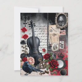Donkere Romance gotische Vintage Briefkaart