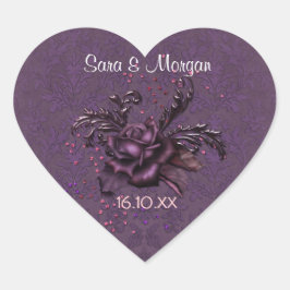 Donkere Romance Roos 2 bruiloft zegel