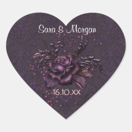 Donkere Romance Roos 2b bruiloft zegel