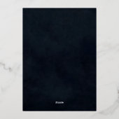 Donkere Romance Sprookje Moody Bloemen Lijst Bruil Folie Uitnodiging (Achterkant)