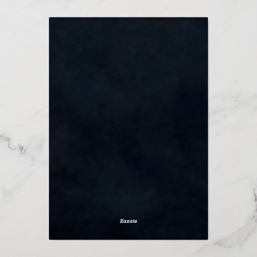 Donkere Romance Sprookje Moody Bloemen Lijst Bruil Folie Uitnodiging (Achterkant)