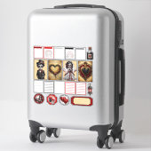 Donkere Romance Suiker Schedels 2 Sticker (Koffer)