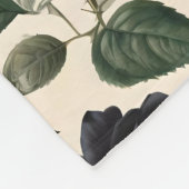 **"Donkere Romance: zwarte  provinciale Rozen"** Fleece Deken (Hoek)