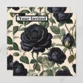 **"Donkere Romance: zwarte  provinciale Rozen"** Kaart (Voorkant / Achterkant)