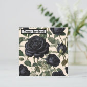 **"Donkere Romance: zwarte  provinciale Rozen"** Kaart (Staand voorkant)