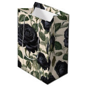 **"Donkere Romance: zwarte provinciale Rozen"** Medium Cadeauzakje (Voorkant Gekanteld)