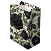 **"Donkere Romance: zwarte provinciale Rozen"** Medium Cadeauzakje (Achterkant Gekanteld)