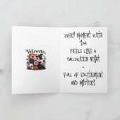 Donkere Romantiek van Valloween Kaart (Binnen)