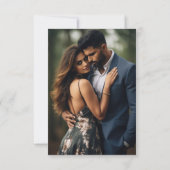 Donkere Romantische Bloemen Foto Save The Date Kaa (Achterkant)