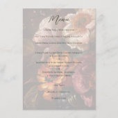 Donkere romantische bloemenolieverfschilderij brui menu (Voorkant)