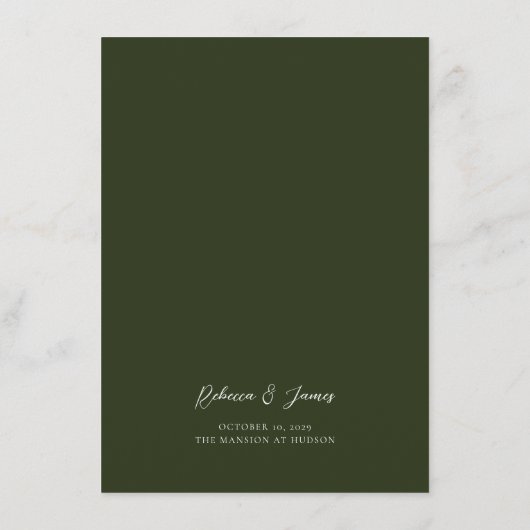 Donkere romantische bloemenolieverfschilderij brui menu (Achterkant)