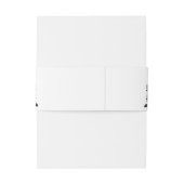 Donkere Romantische Bloemige Witte Bruiloft Uitnodigingen Wikkel (Achterkant Voorbeeld)