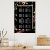 Donkere romantische bloemstuk Nederlandse trouwzaa Poster (Keuken)