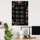 Donkere romantische bloemstuk Nederlandse trouwzaa Poster (Thuiskantoor)