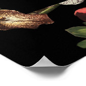 Donkere romantische bloemstukken Nederlandse bruil Poster (Hoek)