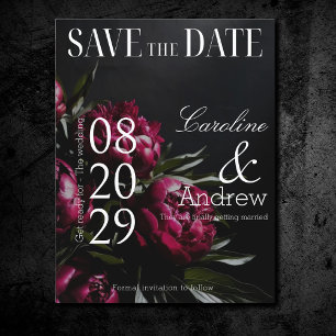 Donkere Romantische Elegante Tijdschriftfoto Save The Date