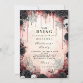 Donkere romantische gotische Halloween Bash Kaart (Voorkant)