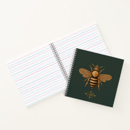 Donkere Romantische Koninklijke Bij | Diep Bosgroe Notitieboek