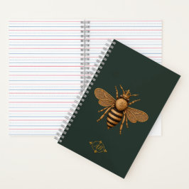 Donkere Romantische Koninklijke Bij | Diep Bosgroe Notitieboek