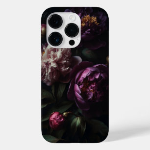 Donkere Romantische Paarse pony's Flower Bouquet Case-Mate iPhone 14 Pro Hoesje