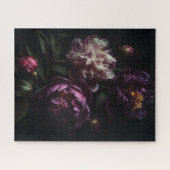 Donkere Romantische Paarse pony's Flower Bouquet Legpuzzel (Horizontaal)